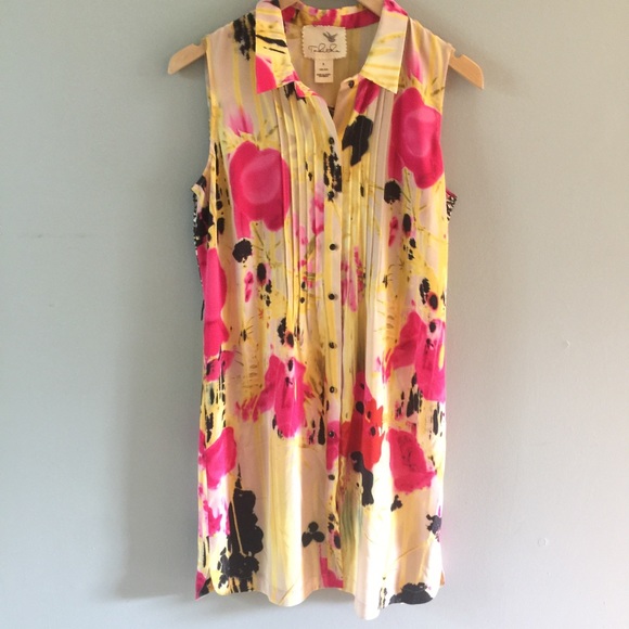 Anthropologie Dresses & Skirts - ANTHRO TABITHA Silk Floral Button Down Tunic Dress